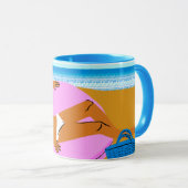 Beachy Keen - Pink Tasse (VorderseiteRechts)