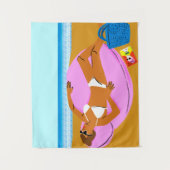 Beachy Keen - Pink Wandteppich (Vorderseite)