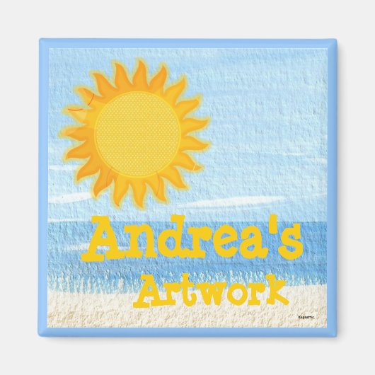 Beachy Kinder Artwork Magnet (Vorne)