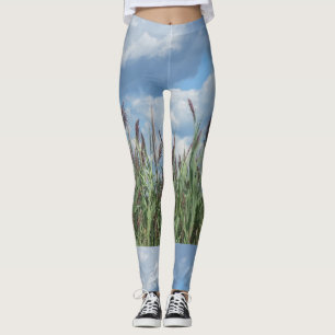 Beachy Marsh Grass Leggings