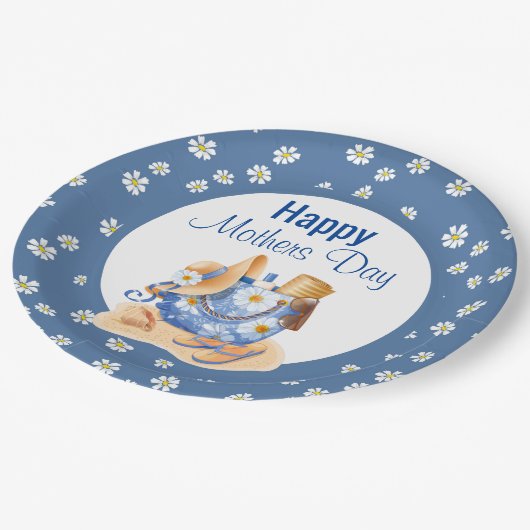 Beachy Mthers Day Pappteller (Schrägansicht)