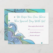 Beachy Ocean Bar Bat Mitzvah Einladungskarte (Vorne/Hinten)