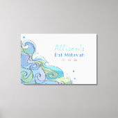 BEACHY OCEAN Bat Mitzvah Sign in Memory Board Leinwanddruck (Vorderseite)