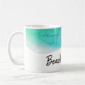 *~* Beachy Ozeanabstrakte Watercolor-Mutter Kaffeetasse (Links)