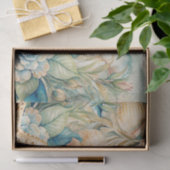 Beachy Pastel  Blue Crab & Shells Decoupage  Seidenpapier (Geschenk)