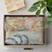Beachy Pastel  Blue Crab & Shells Decoupage  Seidenpapier (Geschenk)