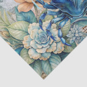 Beachy Pastel  Blue Crab & Shells Decoupage  Seidenpapier (Detail)