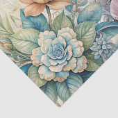 Beachy Pastel Floral Seashells Decoupage  Seidenpapier (Detail)