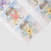 Beachy Pastel Watercolor Florals & Jar  Decoupage  Seidenpapier (Detail)