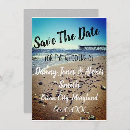 Beachy Save the Date (Vorne/Hinten)