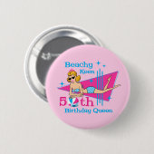 Beachy scharfer 50. Geburtstag Button (Vorne & Hinten)