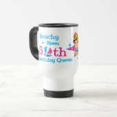 Beachy scharfer 50. Geburtstag Reisebecher (Vorderseite Links)
