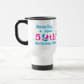 Beachy scharfer 50. Geburtstag Reisebecher (Links)