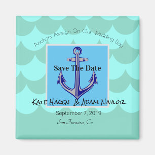 Beachy Seeanker-Save the Date Magnet