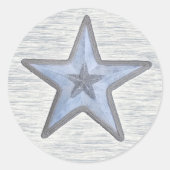 Beachy Star Runder Aufkleber (Vorderseite)
