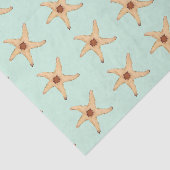 Beachy Starfish auf Aqua bringt Seidenpapier (Ausschnitt)