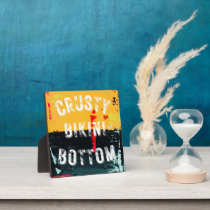 Beachy Tabletop-Plakette mit Aasel Fotoplatte
