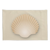 Beachy Tan Scalloped Seashell Kissenbezug (Rückseite-Rechts)