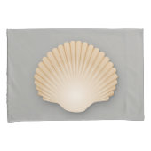 Beachy Tan Scalloped Seashell Kissenbezug (Vorderseite-Rechts)
