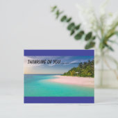 beachy thinking of you postkarte (Stehend Vorderseite)