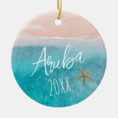 Beachy Travel Foto Ornament (Vorne)
