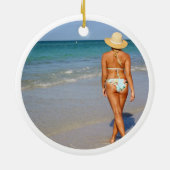 Beachy Travel Foto Ornament (Hinten)