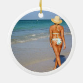 Beachy Travel Foto Ornament (Hinten)