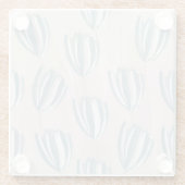 Beachy Tulips Floral Glasuntersetzer (Rückseite)