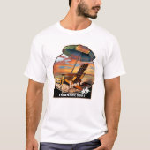 Beachy Vibes T-Shirt, Retro Summer Time, Sunset Ts T-Shirt (Vorderseite)
