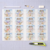 Beachy Watercolor Florals & Seashells Decoupage  Seidenpapier (Handwerk)