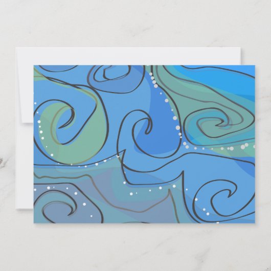 BEACHY WAVE Bar Bat Mitzvah Einladung (Rückseite)