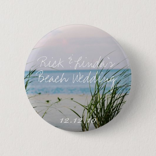 Beachy Wedding Button (Vorderseite)