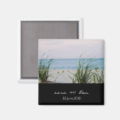 Beachy Wedding Magnet (Vorderseite/Rückseite)