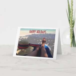 BEACHY WISHES FOR A HAPPY, WARM, MERRY HOLIDAY FEIERTAGSKARTE