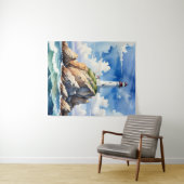 Beacon Above the Tides Wandteppich (Beispiel (Horizontal))