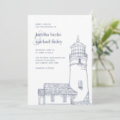 Beacon | Einladung zum Hochzeitsfeiern im Leuchttu (Stehend Vorderseite)