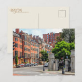 Beacon Hill Boston Massachusetts Postcard Feiertagspostkarte (Vorne/Hinten)