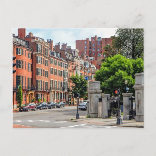 Beacon Hill Boston Massachusetts Postcard Feiertagspostkarte (Vorderseite)