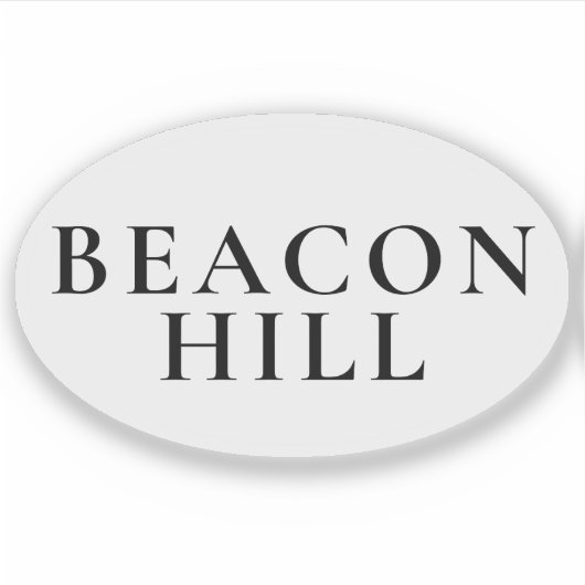 Beacon Hill Boston Preppy Oval Sticker (Vorderseite)