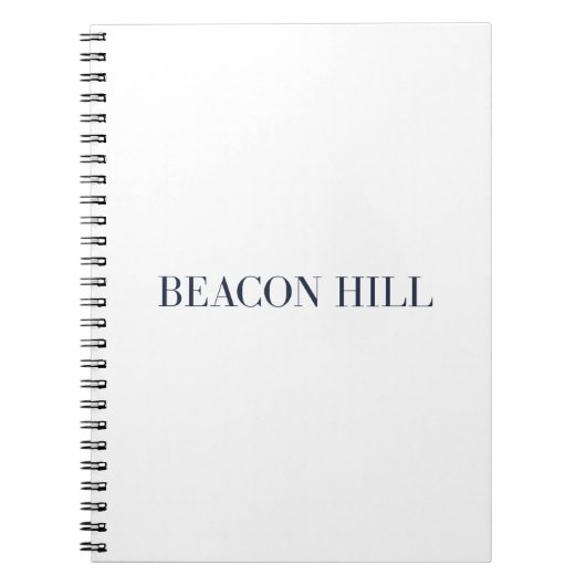 Beacon Hill Notizbuch | Boston Massachusetts Notizblock (Vorderseite)