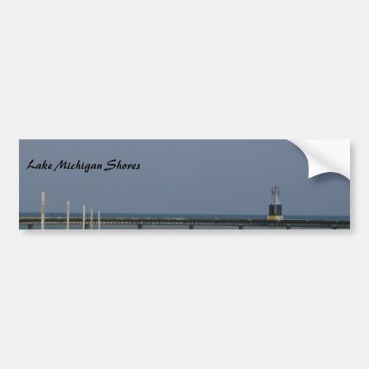 Beacon Light von Lake Michigan Autoaufkleber (Vorne)