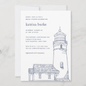 Beacon | Nautical Bridal Shower Einladung (Vorderseite)