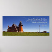Beacon of Southeast Block Island ( With Words)) Poster (Vorne)