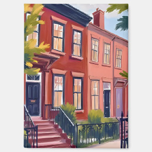 Beacon Street Boston Massachusetts Aquarell Magnet
