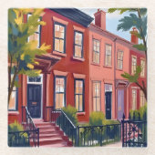 Beacon Street Boston Massachusetts Glasuntersetzer (Vorderseite)