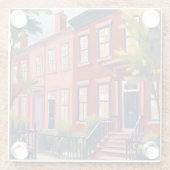 Beacon Street Boston Massachusetts Glasuntersetzer (Rückseite)