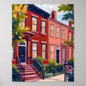 Beacon Street Boston Massachusetts Kunst Poster (Vorne)