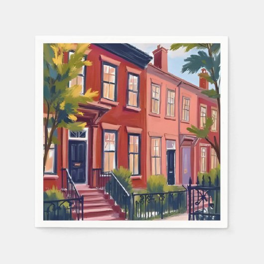 Beacon Street Boston Massachusetts Serviette (Vorderseite)