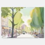 Beacon Street Summer | Boston, MA Watercolor Magnet (Vorderseite)
