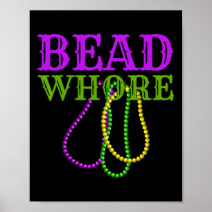 Bead Funny Adult Humor Mardi Gras Karneval Kostüm Poster
